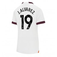 Fotbalové Dres Manchester City Julian Alvarez #19 Dámské Venkovní 2023-24 Krátký Rukáv